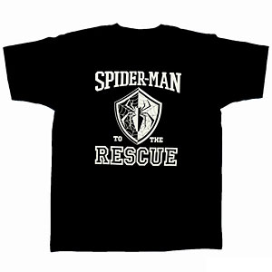 マーベルコミック/ スパイダーマン カレッジロゴ Tシャツ MV-RS-3 ブラック メンズ サイズM