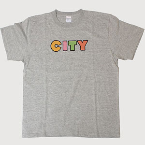 CITY CITYロゴTシャツ  グレー XL