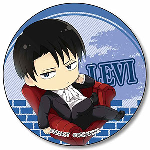 ぷかっしゅ缶バッチ 進撃の巨人 Season 3 リヴァイ(ソファ)
