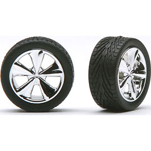 1/24 “TIBURON’s” ホイール クロームメッキ仕様 タイヤ付4本セット