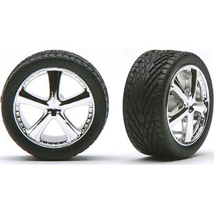 1/24 “BELAGIO’s” ホイール クロームメッキ仕様 タイヤ付4本セット