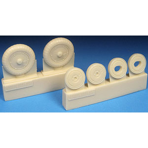 1/48 Bf109G 主車輪 トレッド有り リブなしホイール付