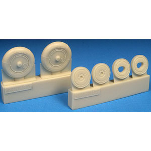 1/48 Bf109G主車輪 トレッドなし リブなしホイール付