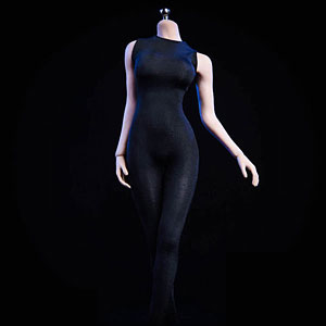 1/6 ボディスーツ ブラック ノンスリーブ (ドール用)