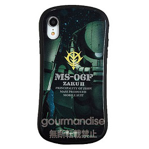 機動戦士ガンダム iPhone XR 対応 ハイブリッドガラスケース 量産型ザク (GD-89B)