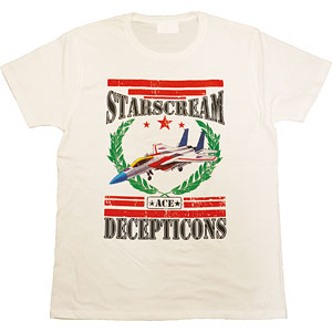 トランスフォーマー/ スタースクリーム 復刻 Tシャツ TF-RS-N16 ホワイト メンズ サイズL