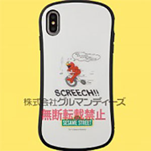 セサミストリート iPhone Xs MaX 対応 ハイブリッドガラスケース A.エルモ (SSM-61A)