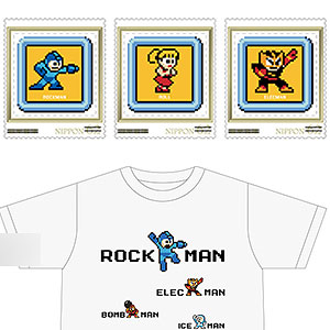 ロックマン 30周年記念フレーム切手セット (Tシャツ：L、黒)（再販 