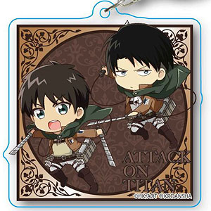 てくトコちょいデカアクリルキーホルダー 進撃の巨人 Season 3 エレン＆リヴァイ(立体機動)