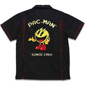 PAC-MAN ゲーセン刺繍シャツ(M)