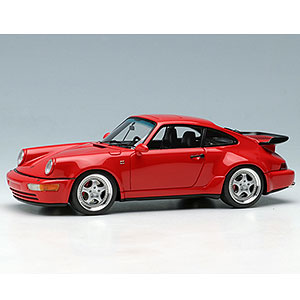 1/43 ポルシェ911(964) ターボ3.6 1993 ブラック(レッドインテリア)[メイクアップ]【送料無料】《在庫切れ》