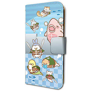 手帳型スマホケース(iPhone6/6s/7/8兼用)「進撃の空想巨人水族館」01/集合デザイン