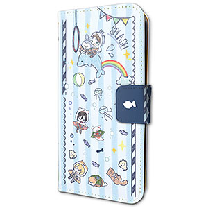 手帳型スマホケース(iPhone6/6s/7/8兼用)「進撃の空想巨人水族館」02/ボーダーデザイン(グラフアート)