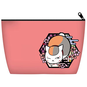 夏目友人帳 切り絵シリーズ 舟形ポーチ ニャンコ先生A 桜