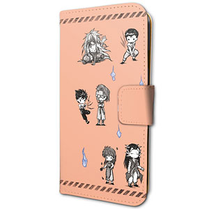 手帳型スマホケース(iPhone6/6s/7/8兼用)「幽☆遊☆白書」05/オレンジ(グラフアート)