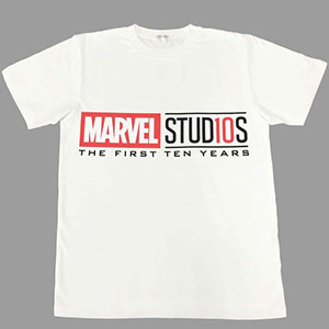 マーベルスタジオ 10th アニバーサリー/ ロゴ Tシャツ ホワイト サイズS