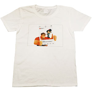 シュガー・ラッシュ オンライン/ ヴァネロペ＆ラルフ フォトジェニック Tシャツ ホワイト レディース L