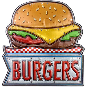 LED アメリカサイン ハンバーガー