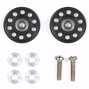軽量 13mm オールアルミベアリングローラー (ブラック)