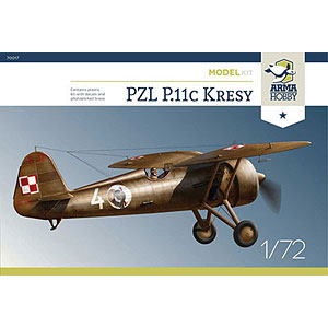 1/72 ポ・PZL P.11c単葉戦闘機・東部防衛部隊 プラモデル