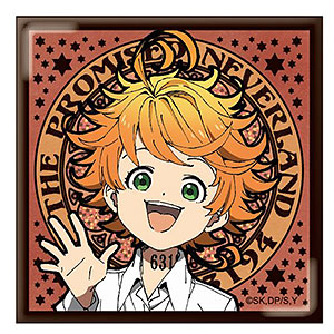 約束のネバーランド アールヌーボーシリーズ スクエア缶バッジ