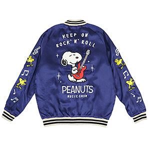 PEANUTS スヌーピースカジャン(リバーシブル) BK XL[リペアー]【送料