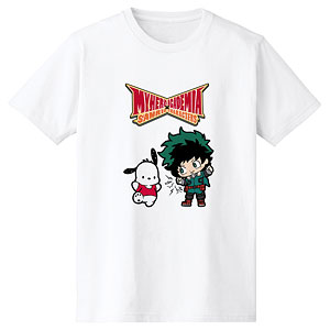 僕のヒーローアカデミア × サンリオキャラクターズ 緑谷出久 × ポチャッコ Tシャツ メンズ L