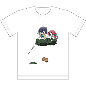 ゾンビランドサガ フルカラーTシャツ(紺野純子＆ロメロ/釣り)XLサイズ