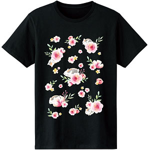 夏目友人帳 ニャンコ先生 Ani-Art Tシャツ クロ メンズ S