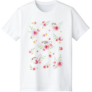 夏目友人帳 ニャンコ先生 Ani-Art Tシャツ シロ メンズ L