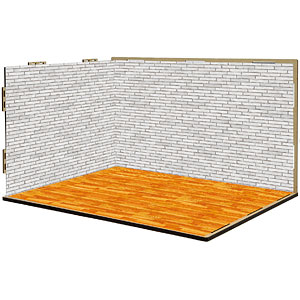 ジオラマルームMセット005「洋室-A05」(シール貼付け済)