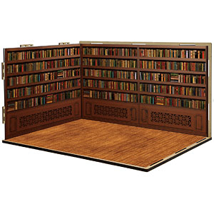 ジオラマルームMセット010「書庫-A01」(シール貼付け済)