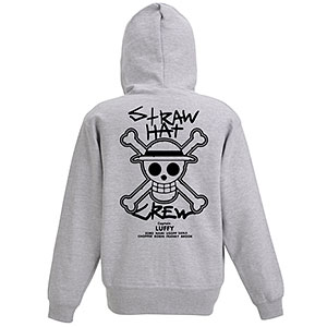 ワンピース 麦わらドクロ ジップパーカー Mix Gray L 再販 コスパ ０３月予約