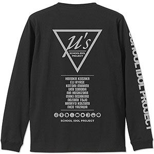 ラブライブ！ μ's 袖リブロングスリーブTシャツ/BLACK-XL（再販