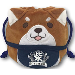 忠犬もちしば もちしば 伸びる巾着 S おかか