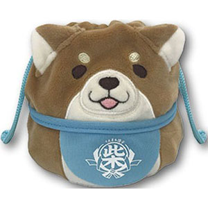 忠犬もちしば もちしば 伸びる巾着 S もなか