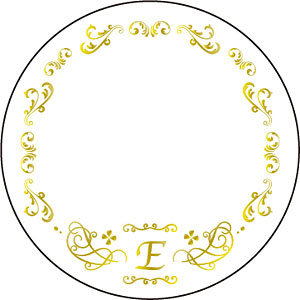 65mm缶デコカバー45/イニシャルE