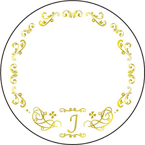 65mm缶デコカバー50/イニシャルJ