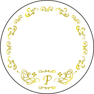 65mm缶デコカバー56/イニシャルP