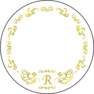 65mm缶デコカバー58/イニシャルR