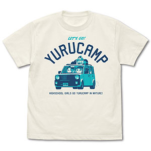 ゆるキャン△ ゆるキャン△カー Tシャツ 桜＆なでしこ＆リン Ver./VANILLA WHITE-M