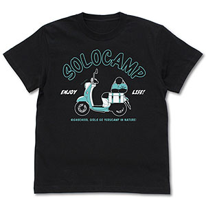 ゆるキャン△ 志摩リンのスクーター Tシャツ/BLACK-M
