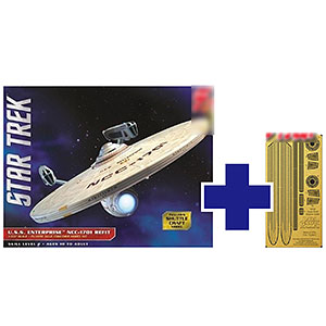 1/537 スタートレック U.S.S.エンタープライズ NCC-1701 改装型 w/エンジンディテールアップエッチングパーツ