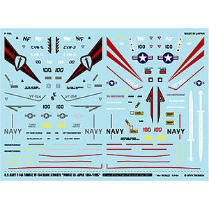 A-528 アシタのデカール 1/144 アメリカ海軍 F-14A トムキャットVF-154 ブラックナイツ「TOMCAT IN JAPAN 1994/1995」