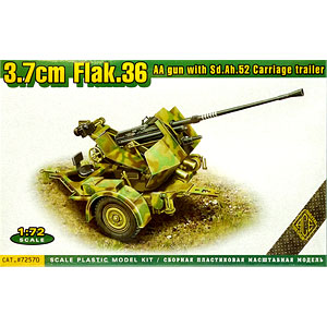 1/72 独・3.7cmFlak36対空機関砲＆Sd.Ah.52トレーラー プラモデル