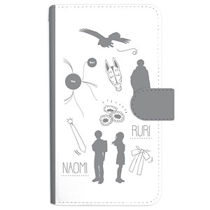 HELLO WORLD ラインアート手帳型スマホケース(対象機種/Lサイズ)