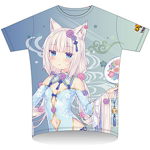 限定販売】ネコぱら 描き下ろしグラフィックTシャツ バニラ 華ロリ LL