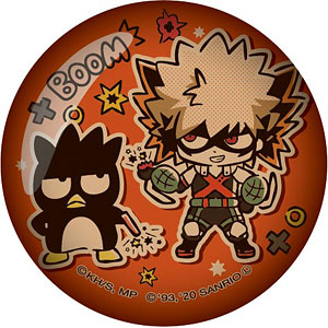 僕のヒーローアカデミア×サンリオキャラクターズ ガラスマグネット 爆豪勝己×バッドばつ丸
