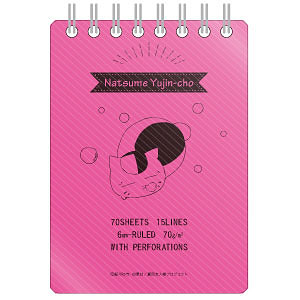 劇場版 夏目友人帳 ニャンコ先生のA7リングメモ ピンク