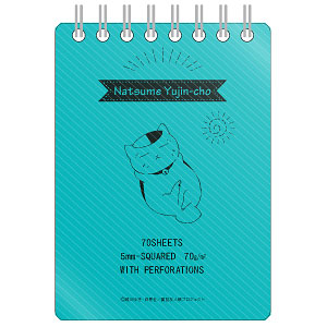 劇場版 夏目友人帳 ニャンコ先生のA7リングメモ ライトブルー